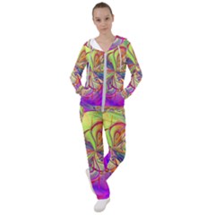 Rainbow Painting Pattern 4 Women s Tracksuit by DinkovaArt