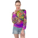 Rainbow Painting Pattern 4 Banded Bottom Chiffon Top View1