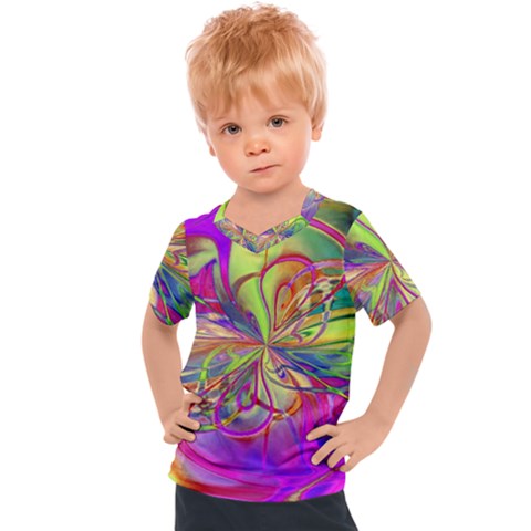 Rainbow Painting Pattern 4 Kids  Sports Tee by DinkovaArt