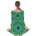 Peacock Mandala Kaleidoscope Arabesque Pattern Long Sleeve Skater Dress View2