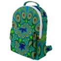 Peacock Mandala Kaleidoscope Arabesque Pattern Flap Pocket Backpack (Small) View1