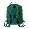 Peacock Mandala Kaleidoscope Arabesque Pattern Flap Pocket Backpack (Small) View3