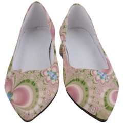 Pastel Pink Abstract Floral Print Pattern Women s Block Heels  by SpinnyChairDesigns