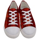 Red Brown Orange Plaid Pattern Women s Low Top Canvas Sneakers View1