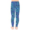 Blue Polka Dots Pattern Kids  Leggings View2