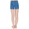 Blue Polka Dots Pattern Kids  Sports Shorts View2