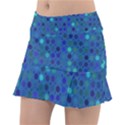 Blue Polka Dots Pattern Tennis Skorts View1