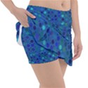 Blue Polka Dots Pattern Tennis Skorts View3