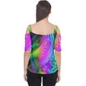 Psychedelic Swirl Trippy Abstract Art Cutout Shoulder Tee View2