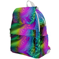 Psychedelic Swirl Trippy Abstract Art Top Flap Backpack by SpinnyChairDesigns