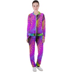 Psychedelic Swirl Trippy Abstract Art Casual Jacket And Pants Set by SpinnyChairDesigns