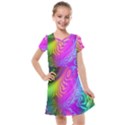 Psychedelic Swirl Trippy Abstract Art Kids  Cross Web Dress View1