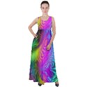 Psychedelic Swirl Trippy Abstract Art Empire Waist Velour Maxi Dress View1