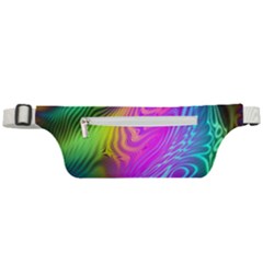 Psychedelic Swirl Trippy Abstract Art Active Waist Bag by SpinnyChairDesigns