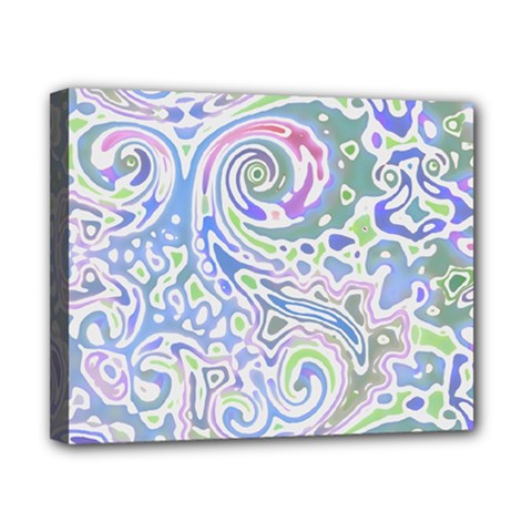 Colorful Pastel Floral Swirl Watercolor Pattern Canvas 10  X 8  (stretched) by SpinnyChairDesigns