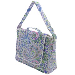 Colorful Pastel Floral Swirl Watercolor Pattern Box Up Messenger Bag by SpinnyChairDesigns