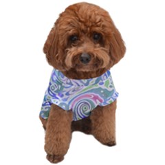 Colorful Pastel Floral Swirl Watercolor Pattern Dog T-shirt