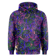 Purple Abstract Butterfly Pattern Men s Overhead Hoodie by SpinnyChairDesigns