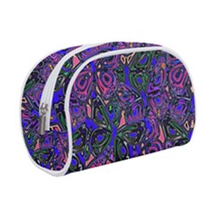 Purple Abstract Butterfly Pattern Makeup Case (small) by SpinnyChairDesigns