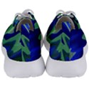 Blue Green Zig Zag Waves Pattern Men s Lightweight Sports Shoes View4