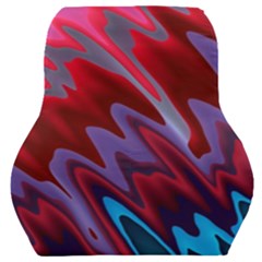 Red Blue Zig Zag Waves Pattern Car Seat Back Cushion 