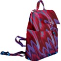 Red Blue Zig Zag Waves Pattern Buckle Everyday Backpack View2