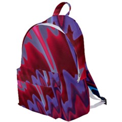 Red Blue Zig Zag Waves Pattern The Plain Backpack