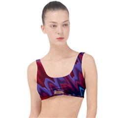 Red Blue Zig Zag Waves Pattern The Little Details Bikini Top