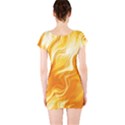 Gold Flames Pattern Short Sleeve Bodycon Dress View2