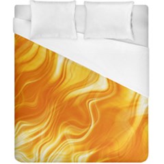 Gold Flames Pattern Duvet Cover (california King Size) by SpinnyChairDesigns