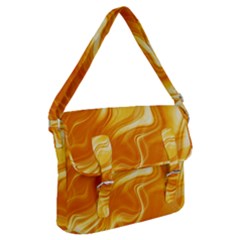 Gold Flames Pattern Buckle Messenger Bag by SpinnyChairDesigns