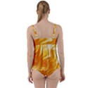 Gold Flames Pattern Twist Front Tankini Set View2