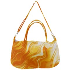 Gold Flames Pattern Removal Strap Handbag by SpinnyChairDesigns