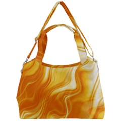 Gold Flames Pattern Double Compartment Shoulder Bag by SpinnyChairDesigns