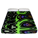 Green and Black Abstract Pattern Fitted Sheet (King Size) View1