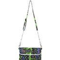 Green and Black Abstract Pattern Mini Crossbody Handbag View1