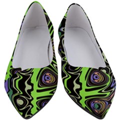 Green And Black Abstract Pattern Women s Block Heels 