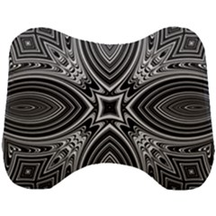 Black And White Intricate Pattern Head Support Cushion