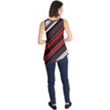 Red Black White Stripes Pattern Sleeveless Tunic View2