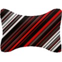 Red Black White Stripes Pattern Seat Head Rest Cushion View1