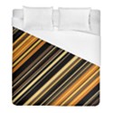 Black and Yellow Stripes Pattern Duvet Cover (Full/ Double Size) View1