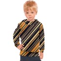 Black and Yellow Stripes Pattern Kids  Hooded Pullover View1