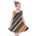 Black and Yellow Stripes Pattern Kids  Summer Dress View1