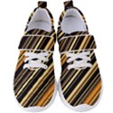 Black and Yellow Stripes Pattern Women s Velcro Strap Shoes View1