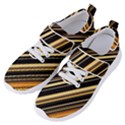 Black and Yellow Stripes Pattern Women s Velcro Strap Shoes View2