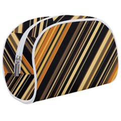 Black And Yellow Stripes Pattern Makeup Case (medium) by SpinnyChairDesigns