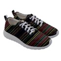 Dark Rust Red and Green Stripes Pattern Athletic Shoes View3