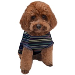 Dark Rust Red And Green Stripes Pattern Dog T-shirt