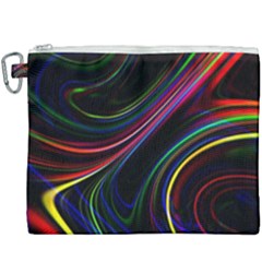 Neon Glow Lines On Black Canvas Cosmetic Bag (xxxl)