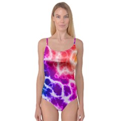 Colorful Tie Dye Pattern Texture Camisole Leotard 